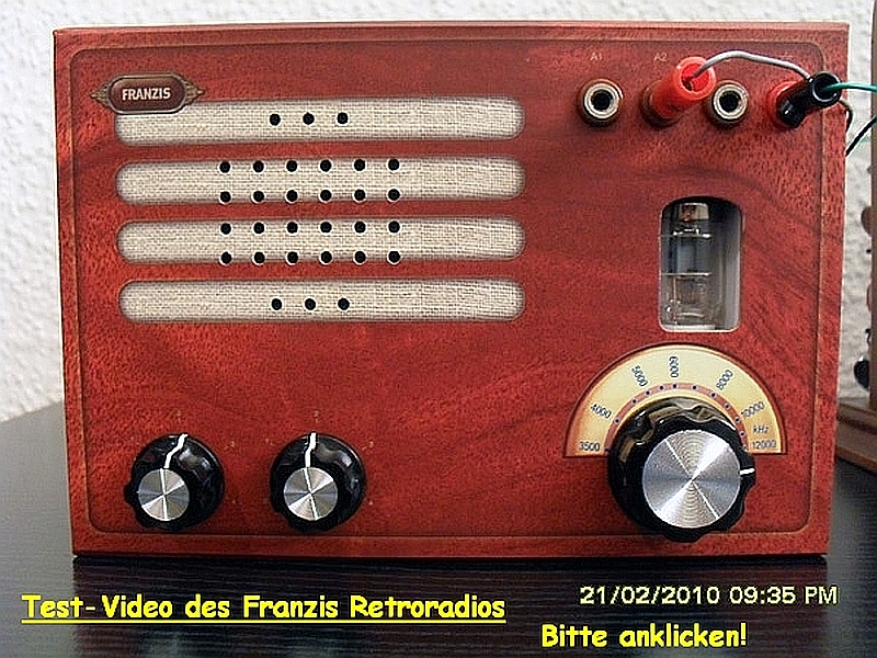 VideoDemo des FRANZIS Röhrenradio`s auf dem 80m