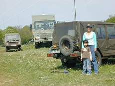 Rong DL7ZAV and Michael DN1ZAV at Field day Location