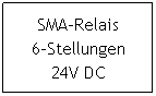 Textfeld: SMA-Relais
6-Stellungen
24V DC
